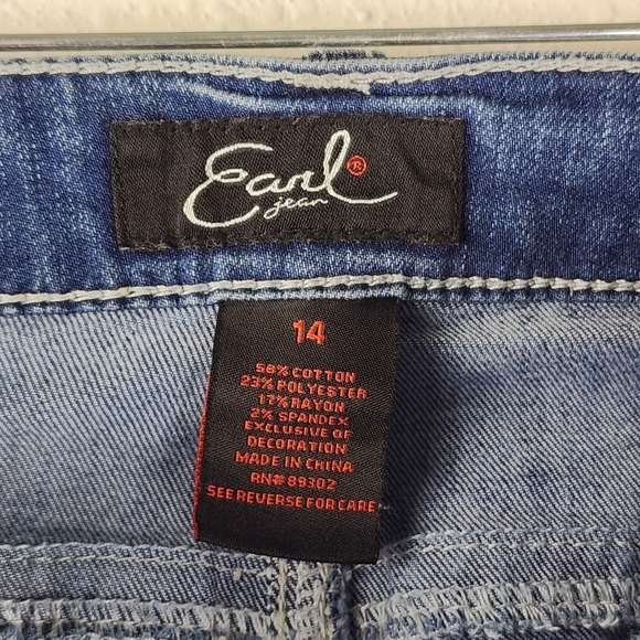 Earl Blue Jeans Rodeo Western Boot Cut With Embellished Pockets Plus Size 14 - Picture 6 of 7